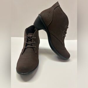 Jasmine Ankle Boots Womens 10 M Quality Lace Up Comfortable Heeled Booties Brown